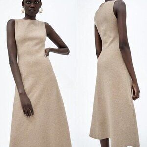 Zara Knit Midi Dress, size L, Excellent Condition
